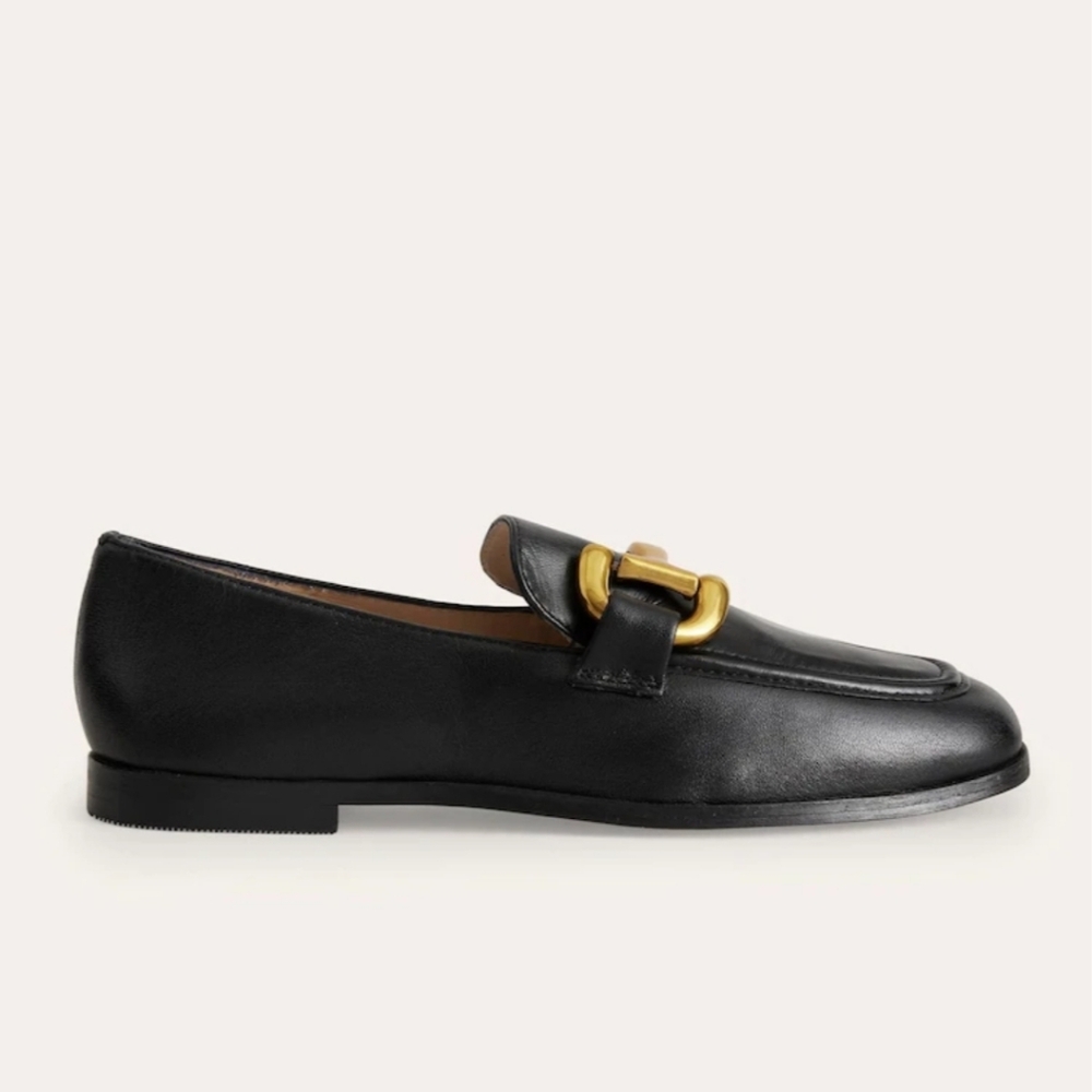 Boden Black Flats with Gold Accent Iris Snaffle - Picture 10 of 11